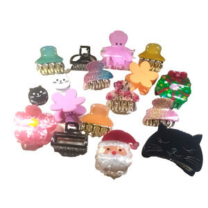 Pony Tail Clips Small Children Hair Barrette Lot Of 17